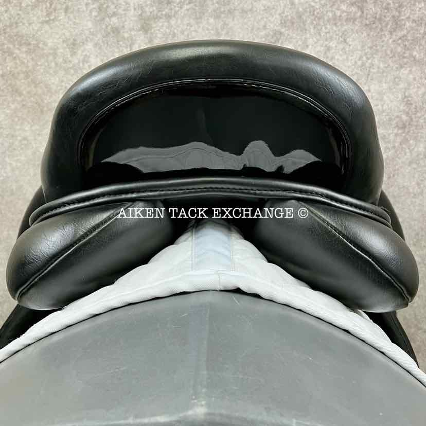2018 Custom Saddlery Wolfgang Omni Monoflap Dressage Saddle, 17.5" Seat, Adjustable Tree, Wool Flocked Panels