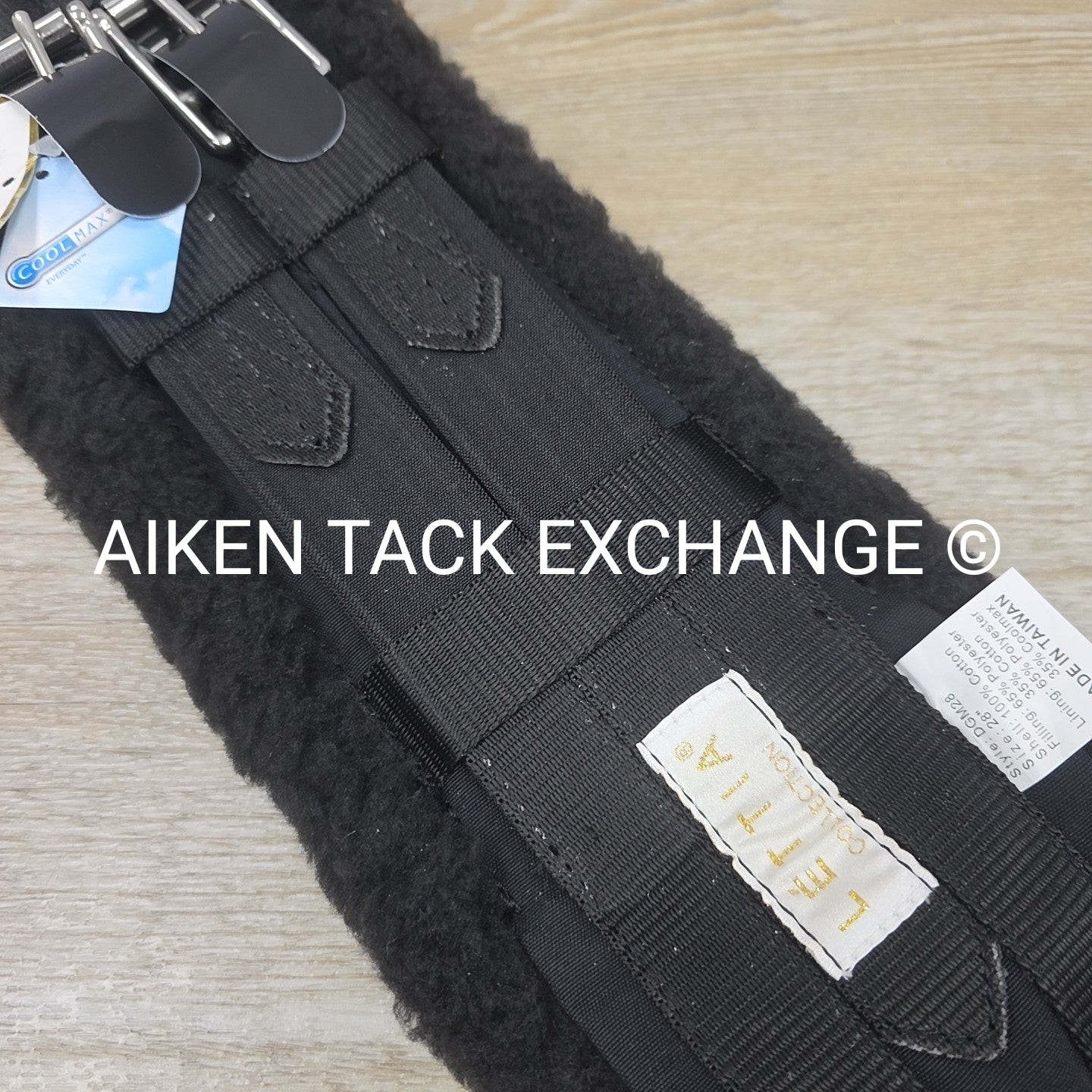 Lettia CoolMax Fleece Dressage Girth, Black, 28"