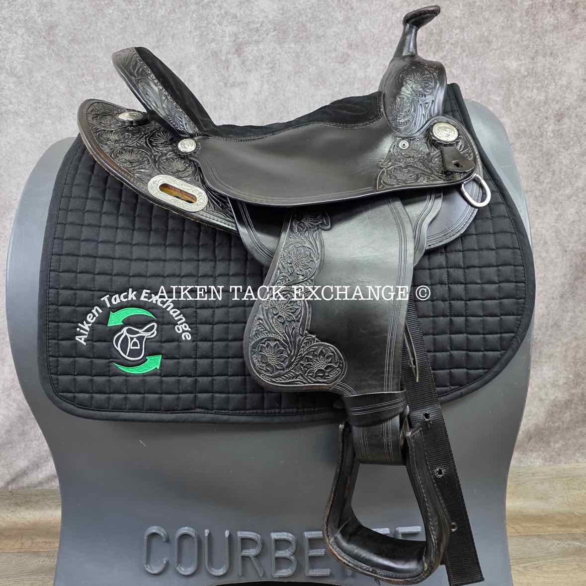 **SOLD** Big Horn 908 Extra Wide Trail Western Saddle, 16" Seat, Steele Equi-Fit Haflinger Tree