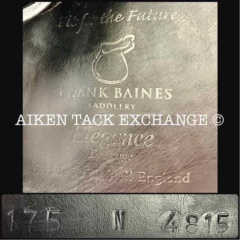2003 Frank Baines Elegance Dressage Saddle, 17.5" Seat, Medium Tree, Wool Flocked Panels