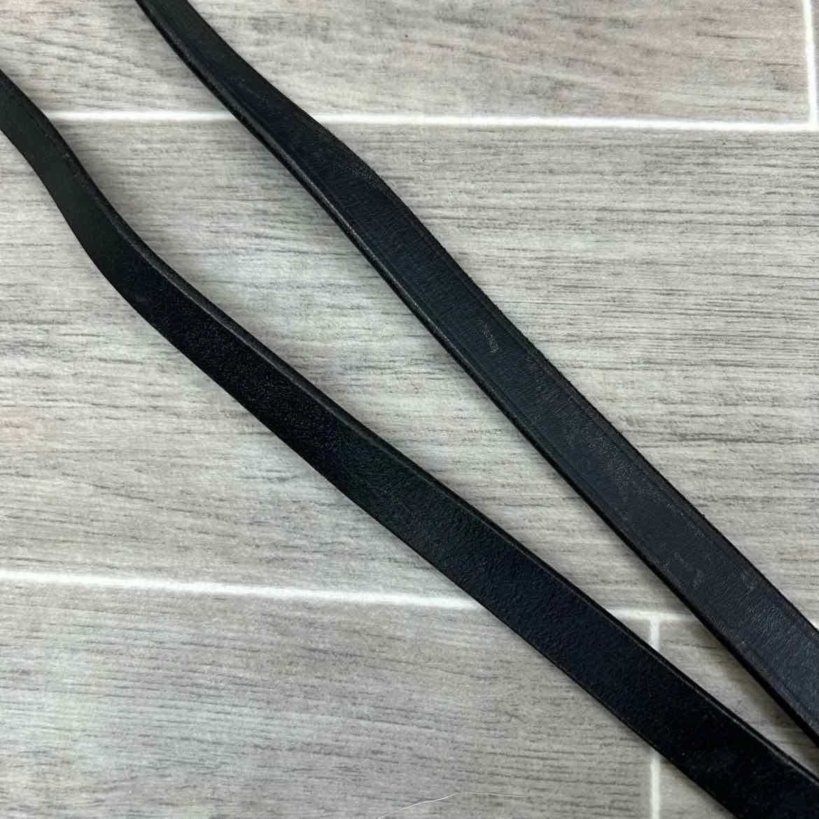 Flat Curb Reins, Black, 60"