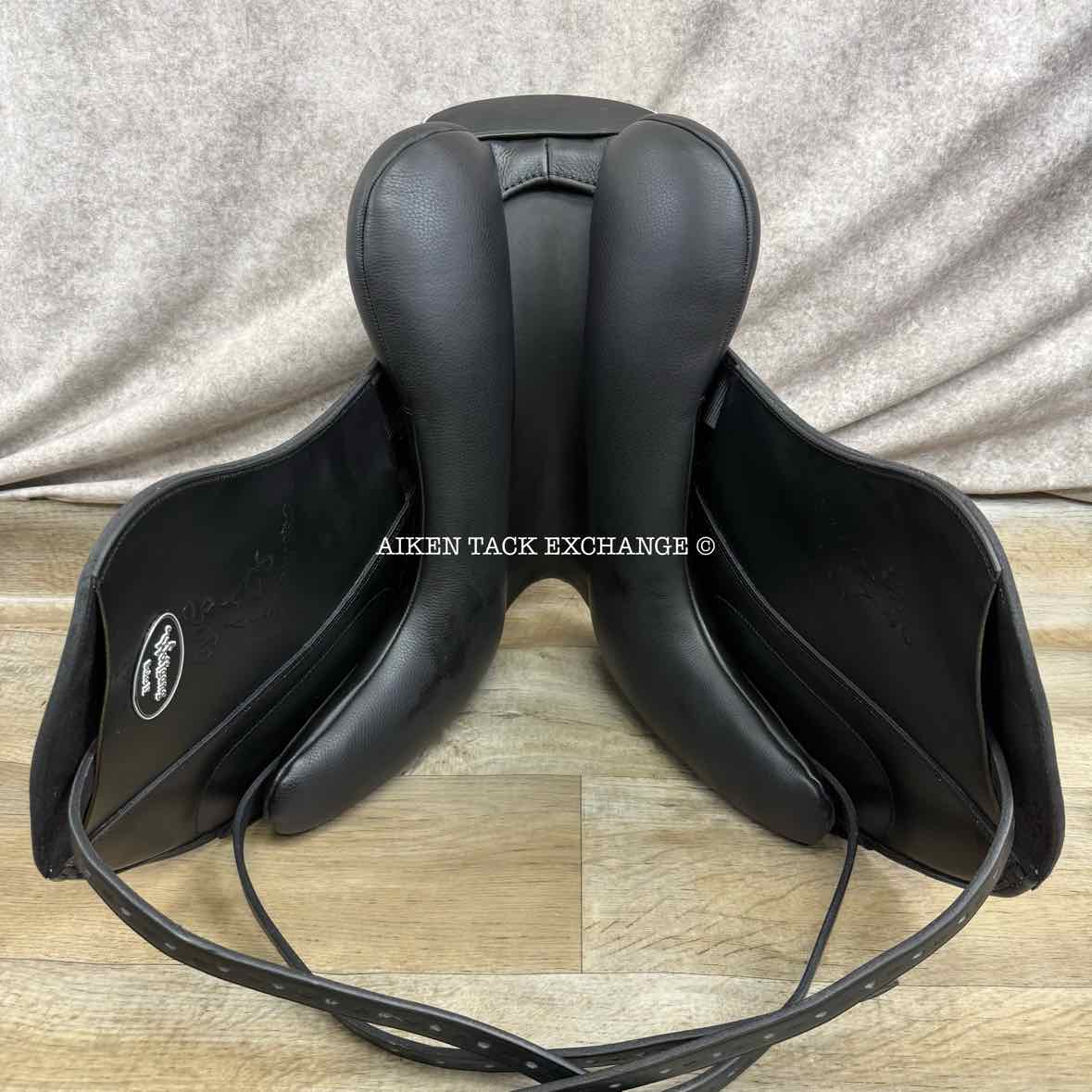 2023 Custom Saddlery Wolfgang Solo MKII Monoflap Dressage Saddle, 17.5" Seat, Adjustable Tree, Wool Flocked Panels