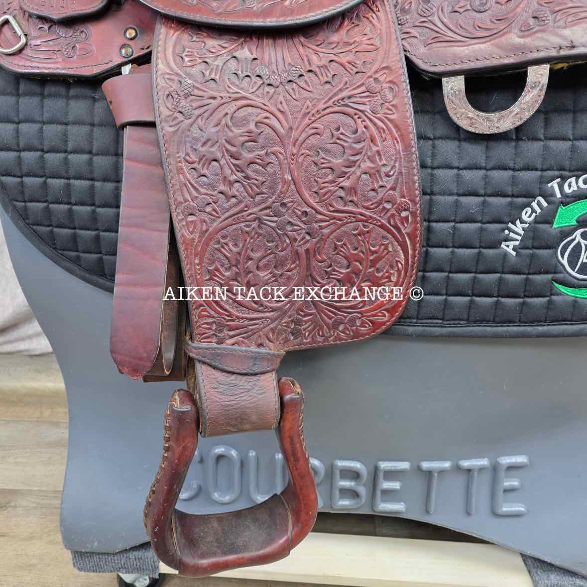 Billy Royal Western Saddle, 15.5" Seat, Regular Tree - Semi QH Bars