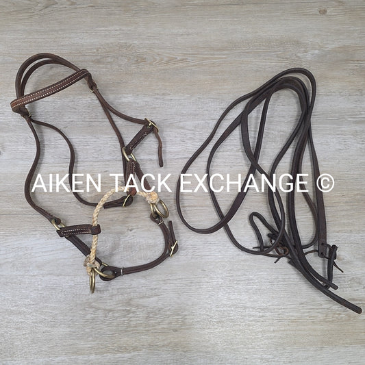 Warren Davis Bitless Bridle with Matching Split Reins