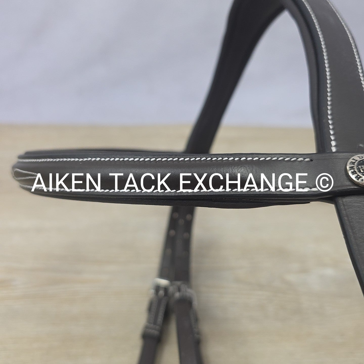 HDR Pro Mono Crown Fancy Stitch Padded Bridle with Reins, Havana Size Full/Horse