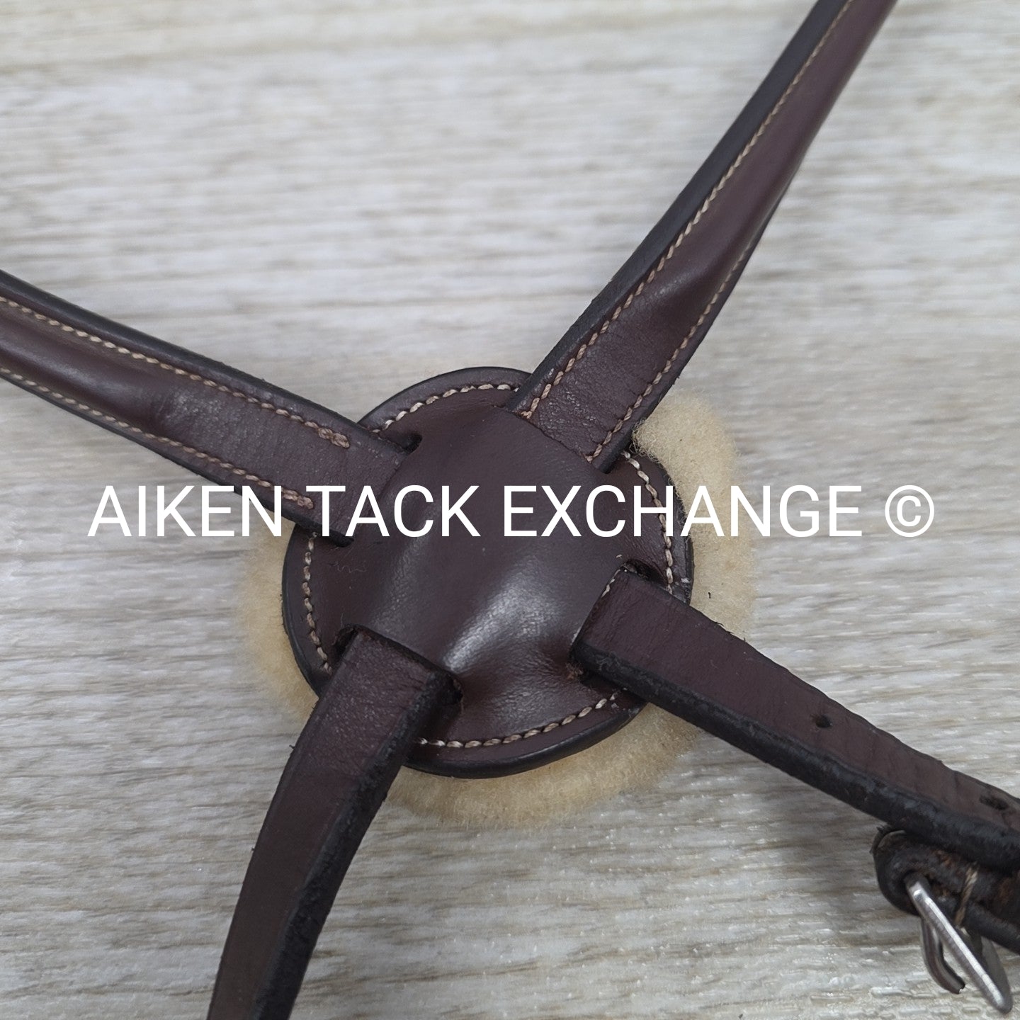 Plain Raised Figure 8 Noseband, Brown, Size Full