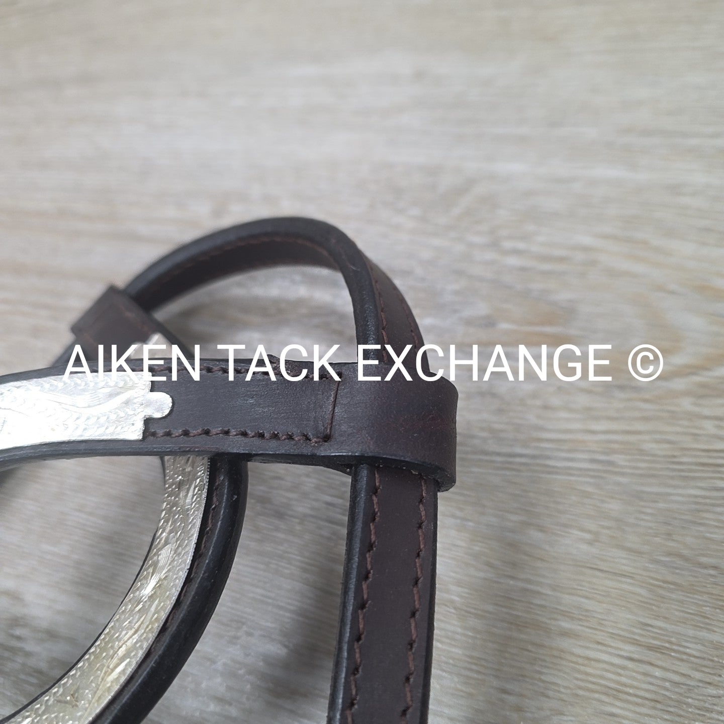 Tough1 Royal King Double Ear Show Headstall with Buckle End Split Reins, Horse