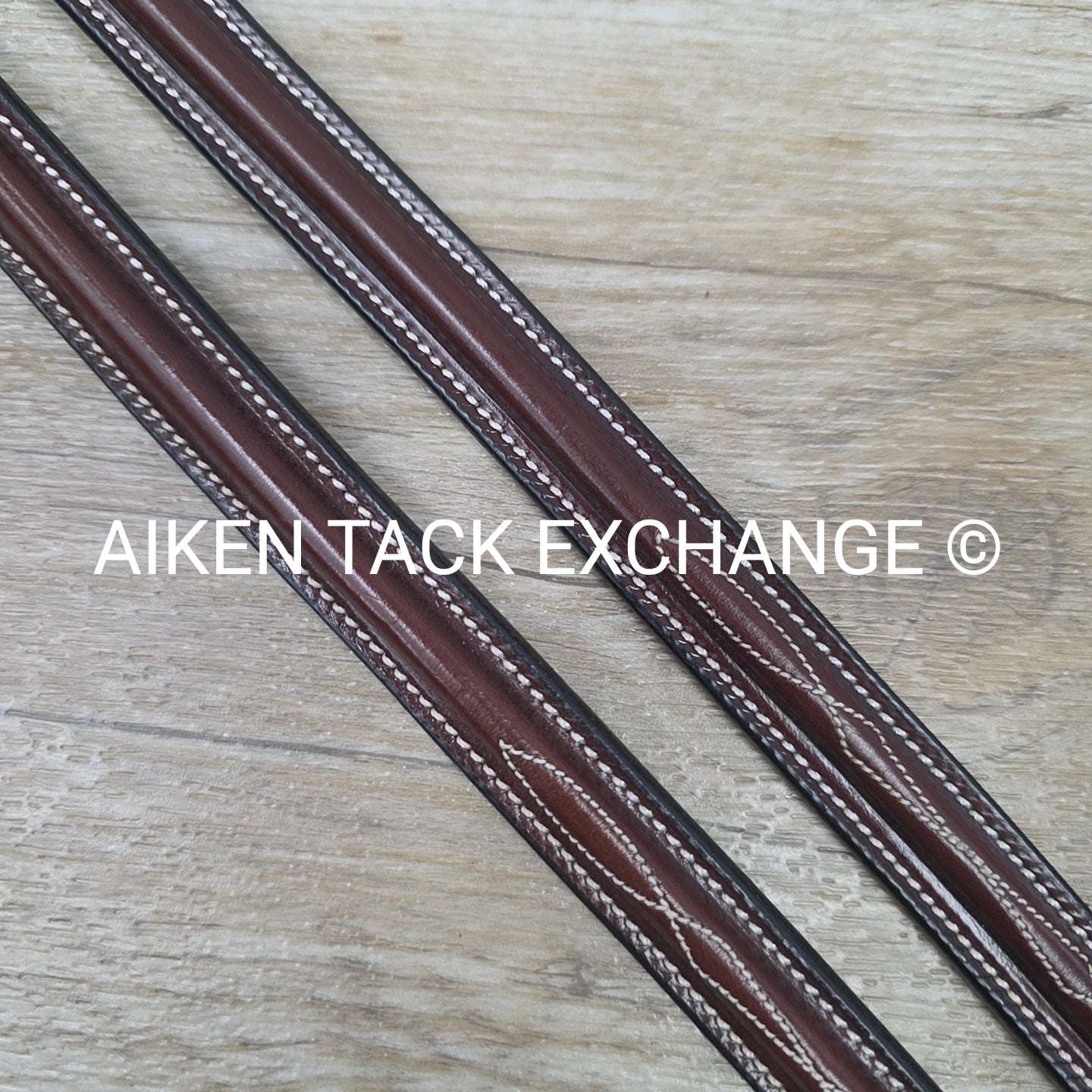 KL Select Round Raised Fancy Stitched Laced Reins, Brown, Size Full