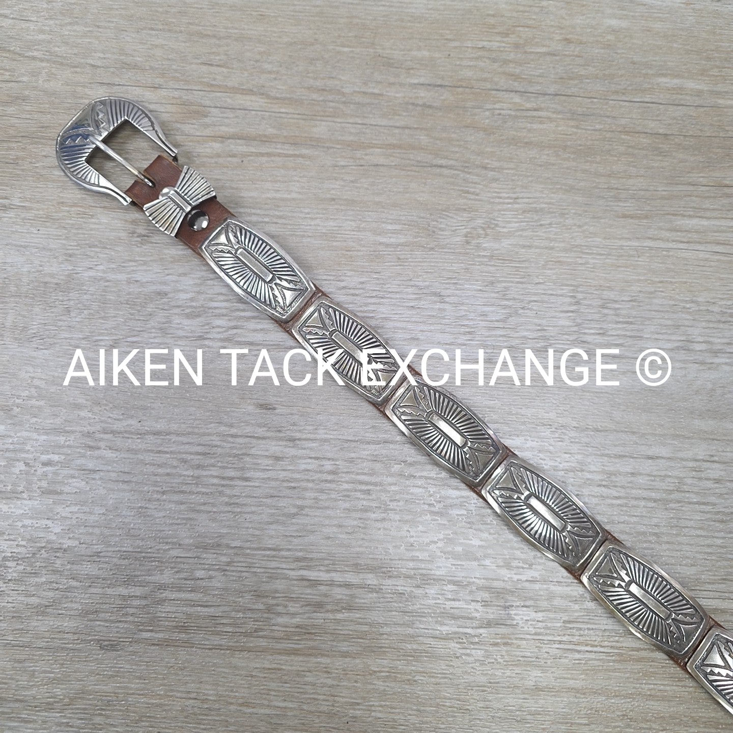 Rick Martinez Navajo Sterling Silver Concho Belt, 32