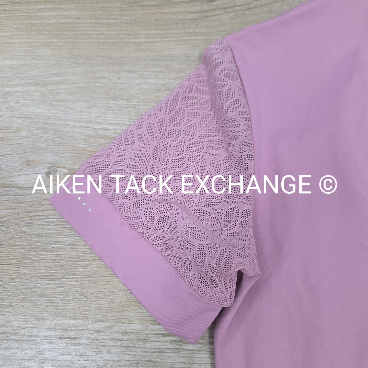 Cavallo Iron Horse Dressage Lace Short Sleeve Top, Size 4