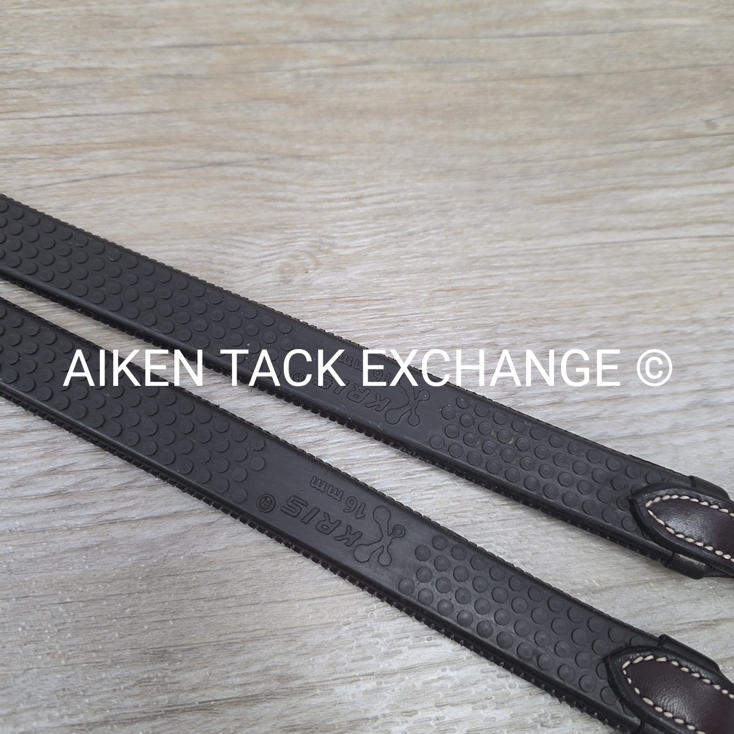 Penelope Elastic Rubber Grip Reins, Brown, 55"