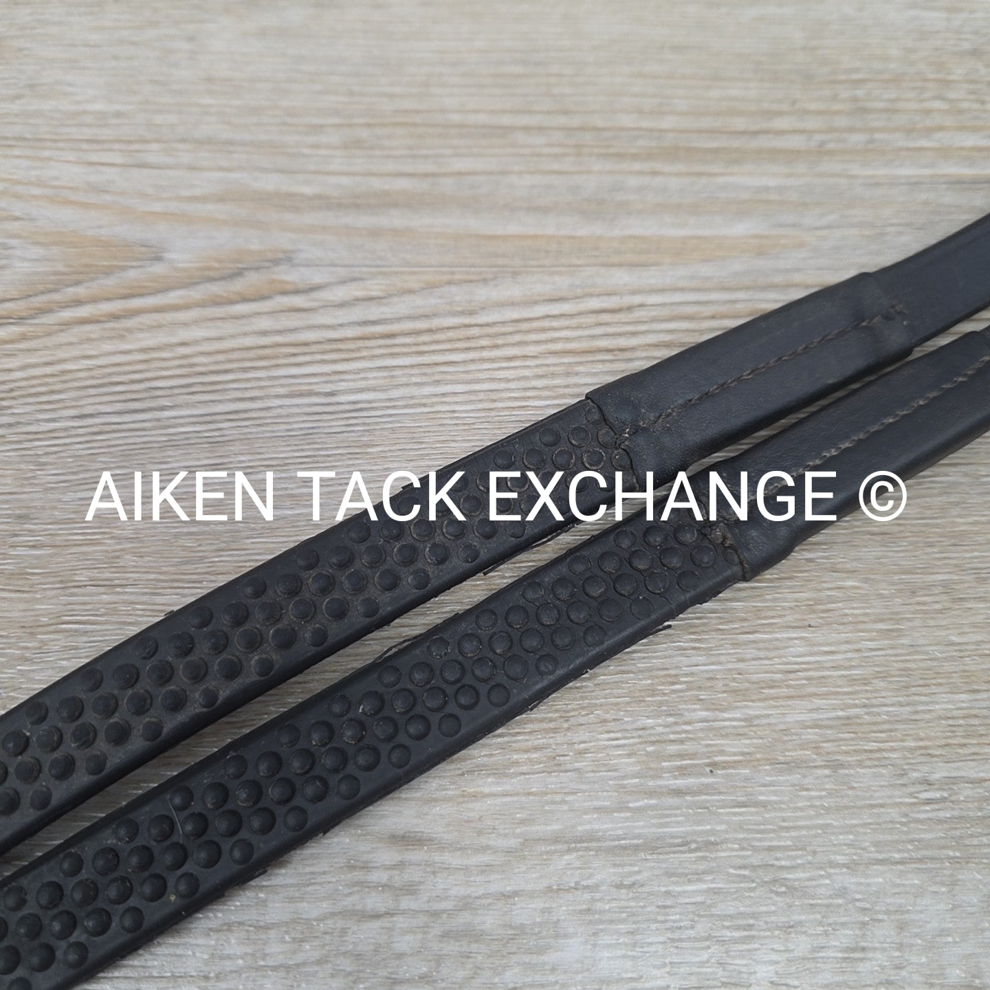 Horseware Micklem Rubber Reins, Black, Size Full (54")