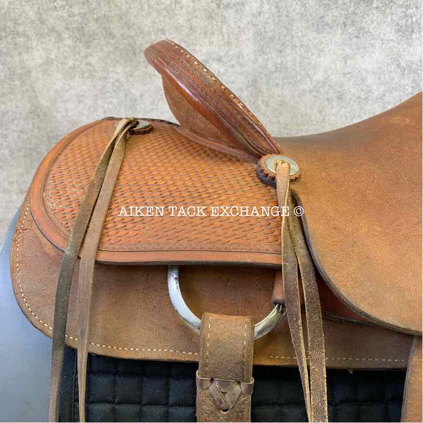 **SOLD** Marty Byrd Saddle Shop Roping Western Saddle, 16" Seat, Regular Tree - Semi QH Bars