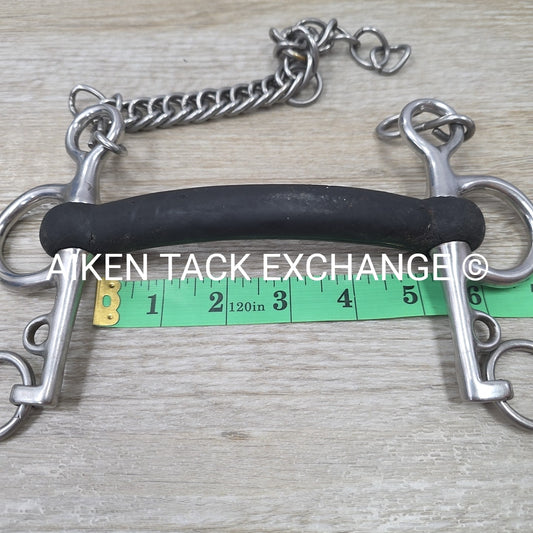 Hard Rubber Mullen Mouth Pelham Bit 5"