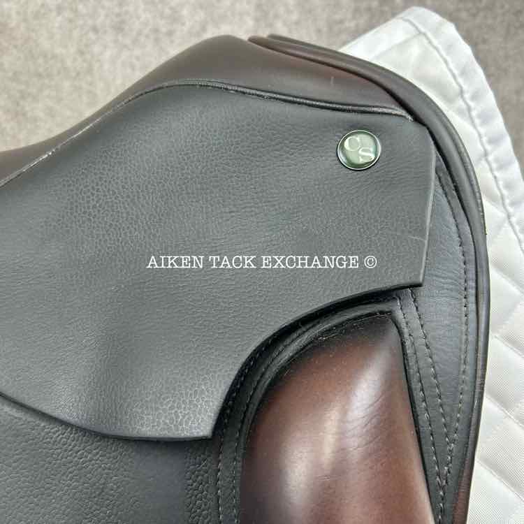 Cardanel Monoflap Dressage Saddle, 17" Seat, Wide Tree, Wool Flocked Panels