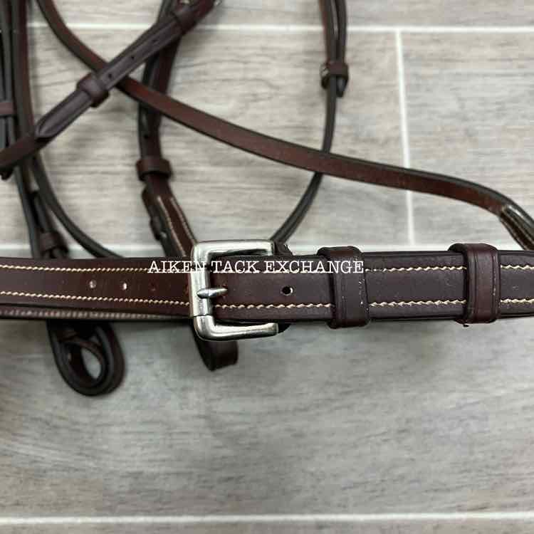 Crosby Plain Raised Bridle with Matching Laced Reins, Sized Cob
