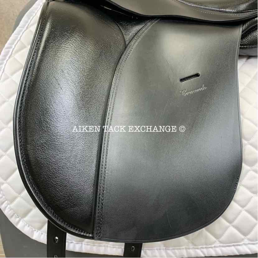 **SOLD** 2022 Karl Niedersuss Crescendo Dressage Saddle, 17.5" Seat, Short Flap, Medium Wide Tree, Wool Flocked Panels