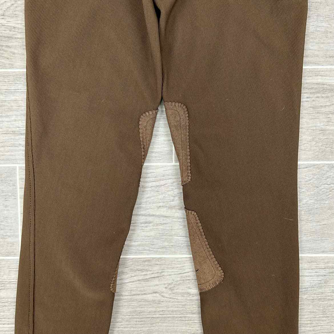 TuffRider Low Rise Rib Knee Patch Breeches, Size 24 L
