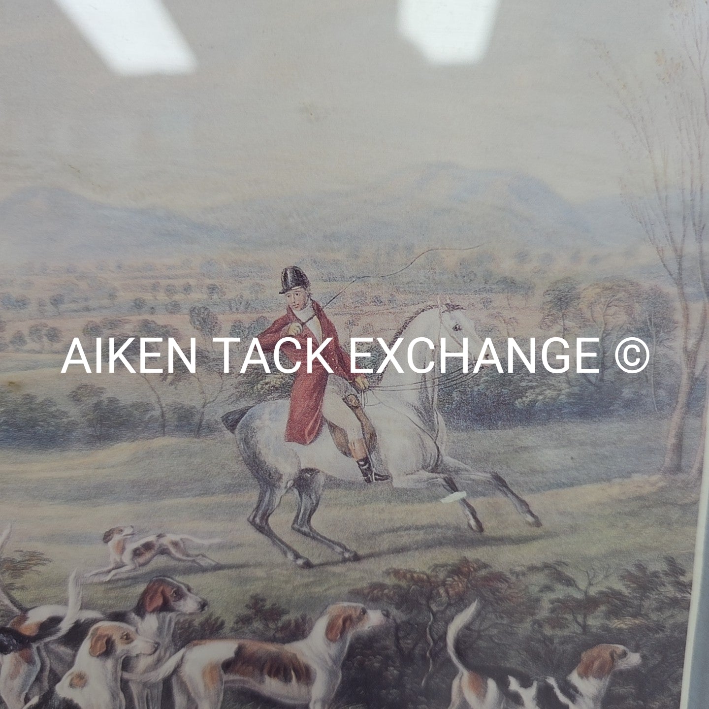 Gathering The Dogs & Begin The Hunt by William Webb, Framed 21" x 17"