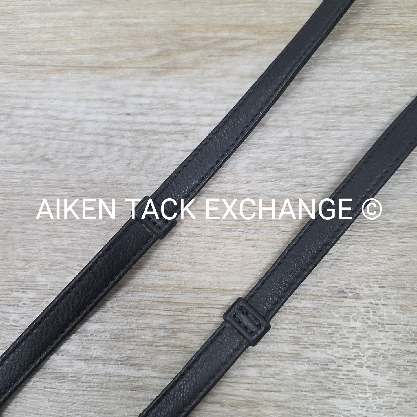 Passier Leather Reins with Hand Stops, Black, 55"
