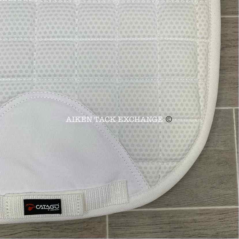Catago FIR-Tech (Far Infrared Rays) Dressage Saddle Pad, White, Brand New