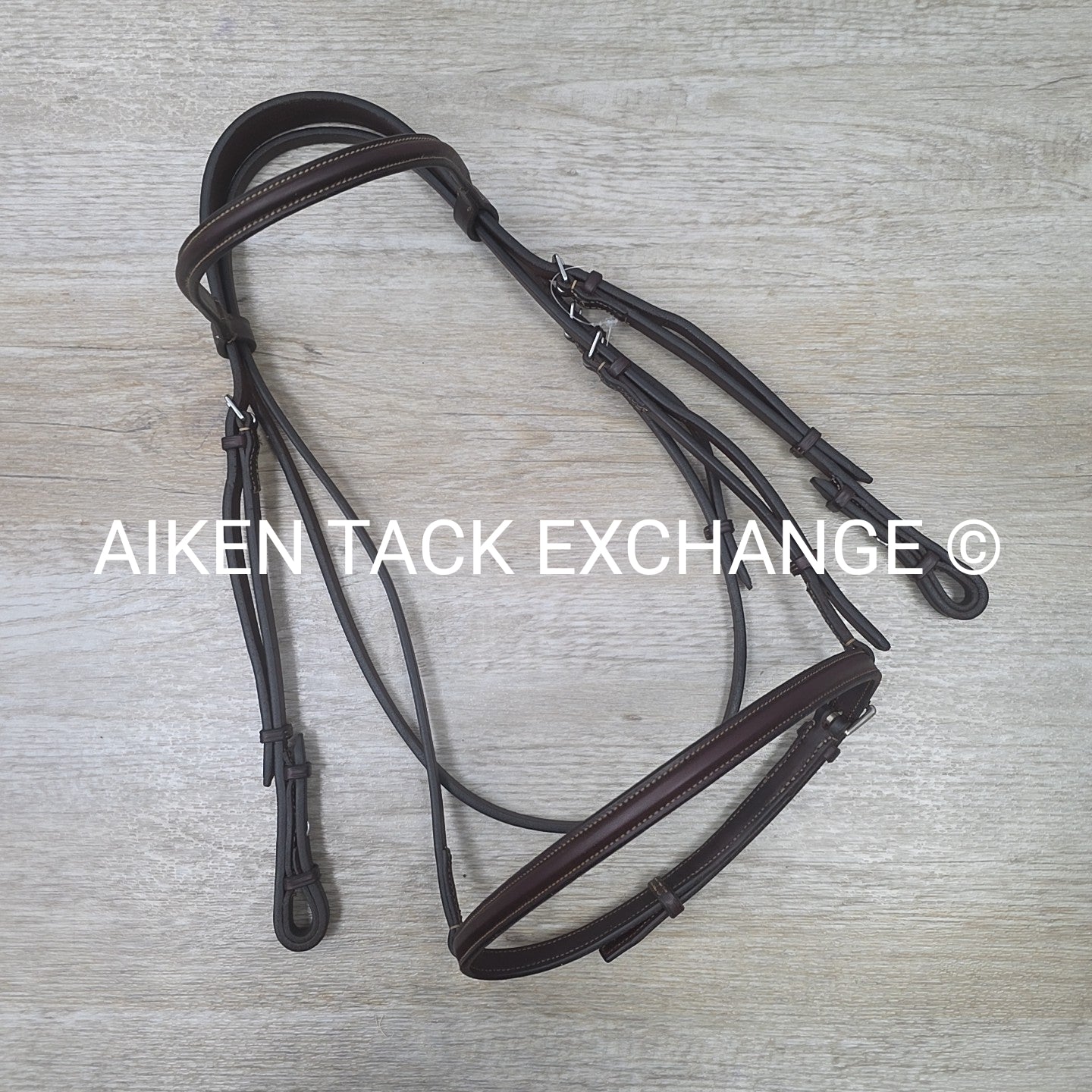 Edgewood Plain Raised Bridle, No Reins, Brown, Size Full