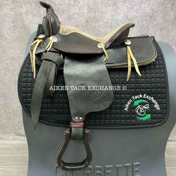 All-Around Pleasure Trail Western Saddle, 15" Seat, Regular Tree - Semi QH Bars