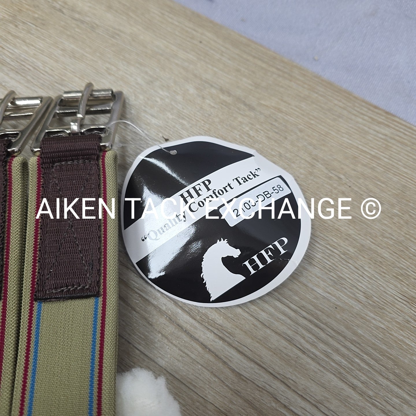 HFP Fleece Girth with Double End Elastic, Brown, 58"