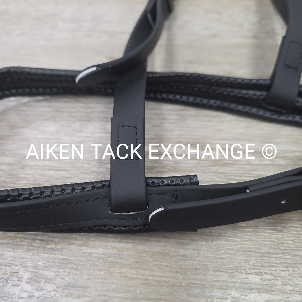Biothane Bridle with Matching Rubber Grip Reins, Black, Size Large