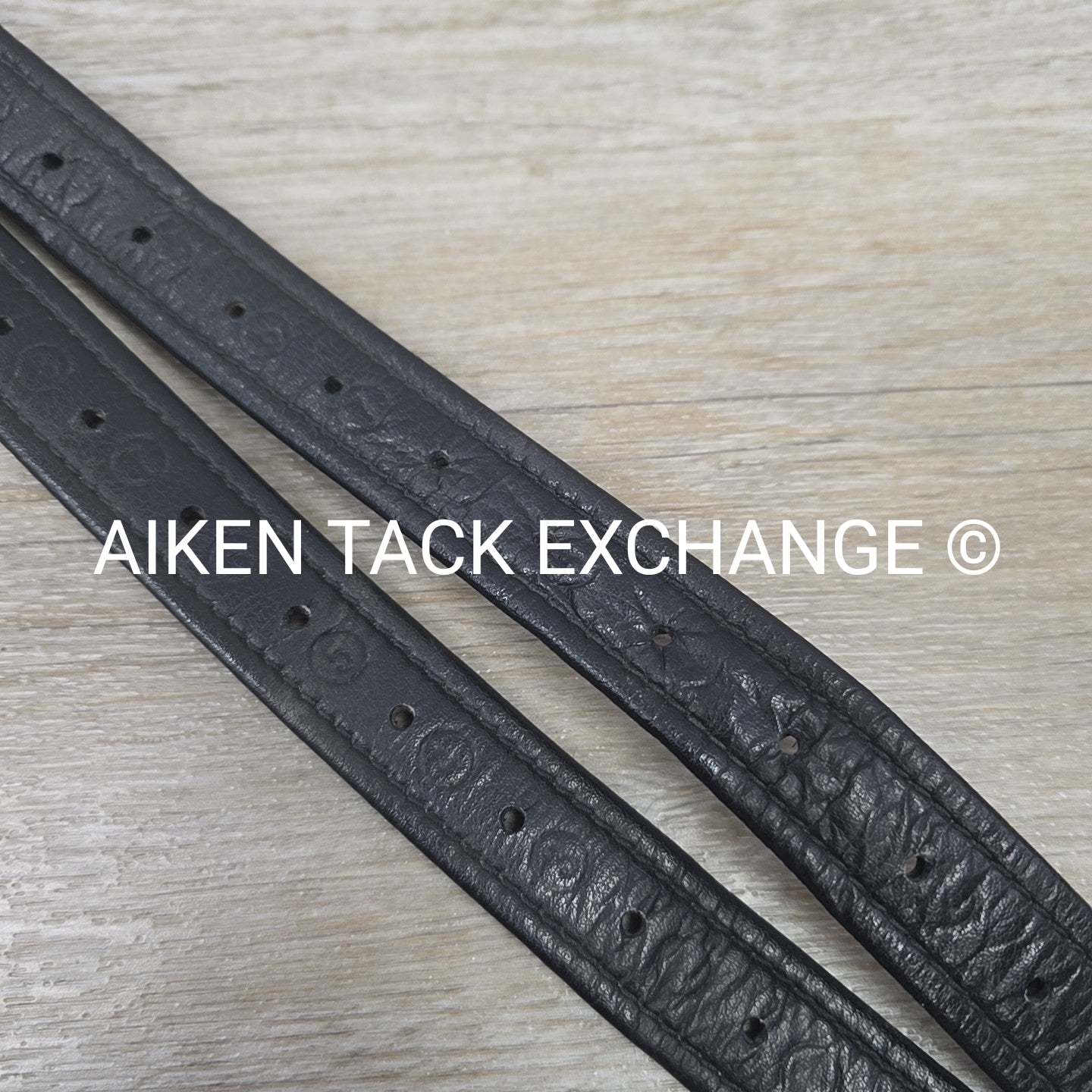 English Stirrup Leathers, Black, 58"