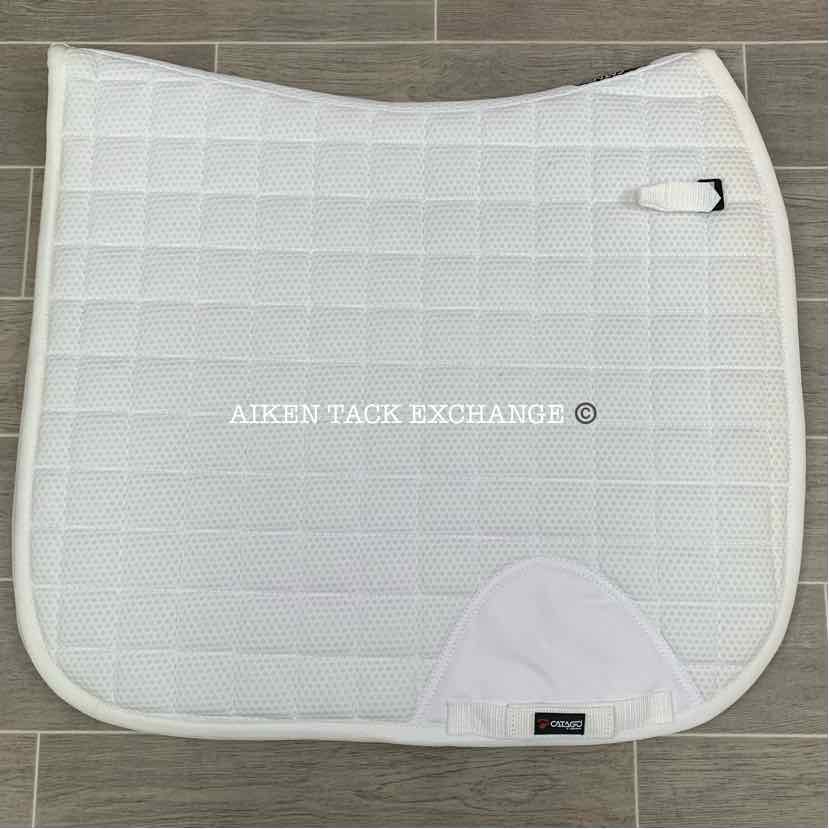Catago FIR-Tech (Far Infrared Rays) Dressage Saddle Pad, White, Brand New