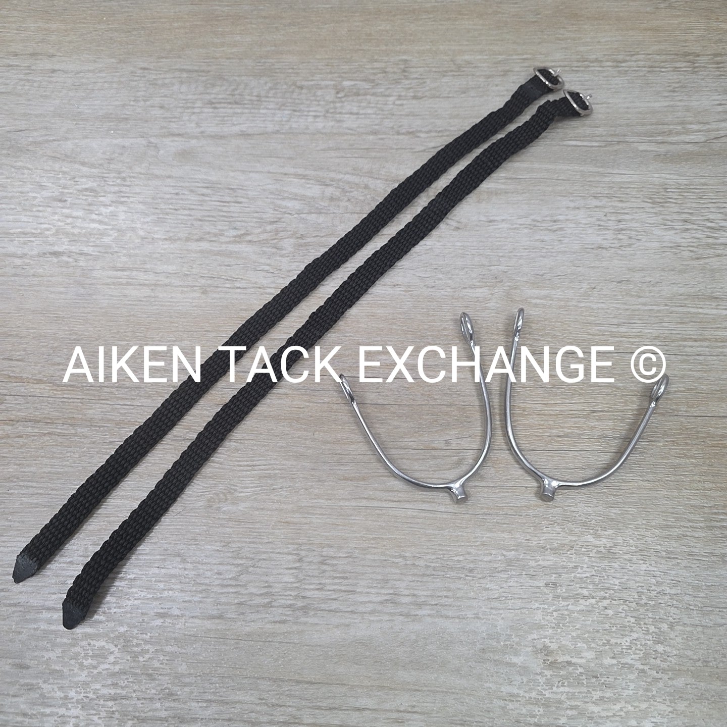 Spurs with Braided Nylon Spur Straps, 8mm