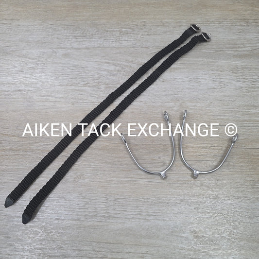Spurs with Braided Nylon Spur Straps, 8mm