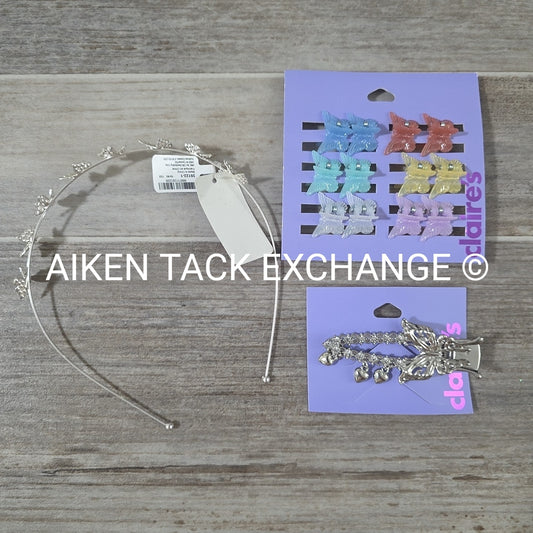 Claire's Hair Bundle - 1 Headband, 12 Claw Clips