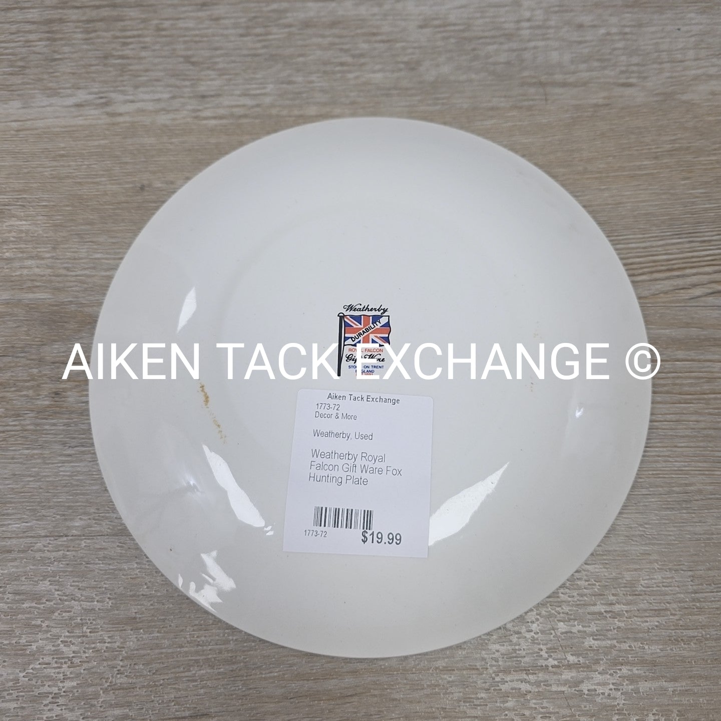Weatherby Royal Falcon Gift Ware Fox Hunting Plate