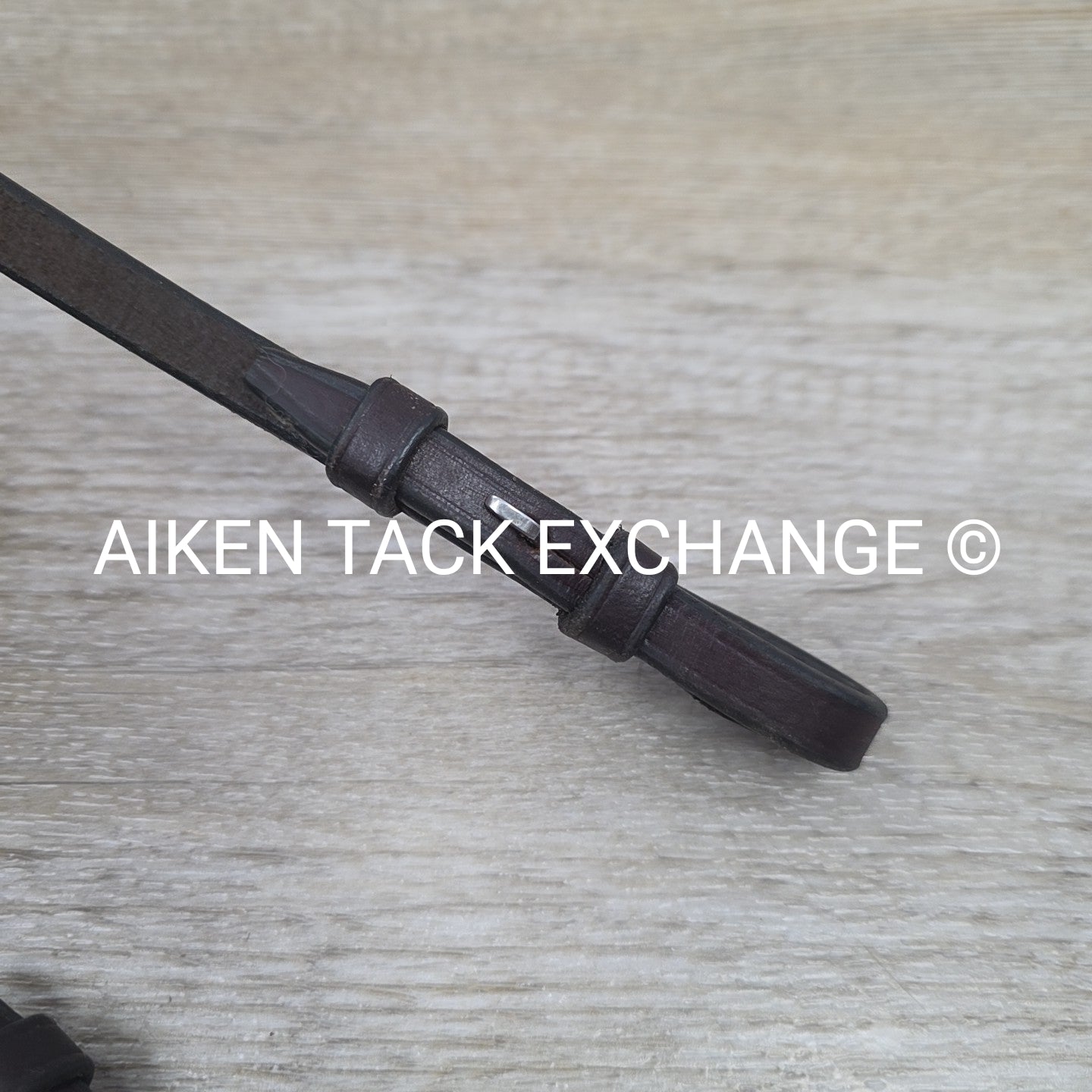 Flat Curb Rein, Brown, 52"