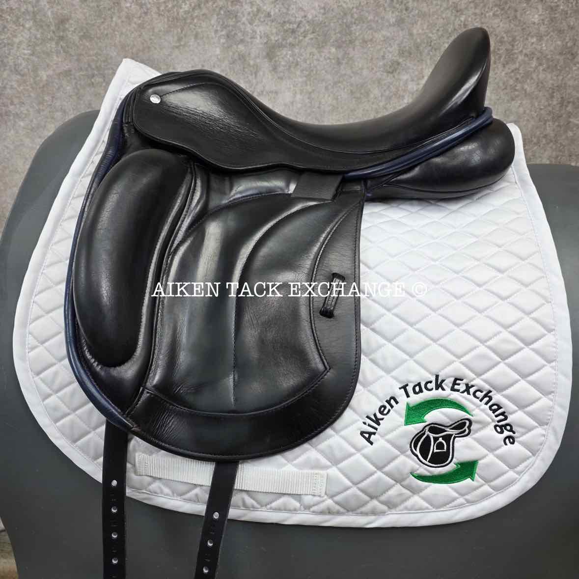 2017 Custom Saddlery Advantage Monoflap Dressage Saddle, 18" Seat - Short Flap, Adjustable Tree, Wool Flocked Panels