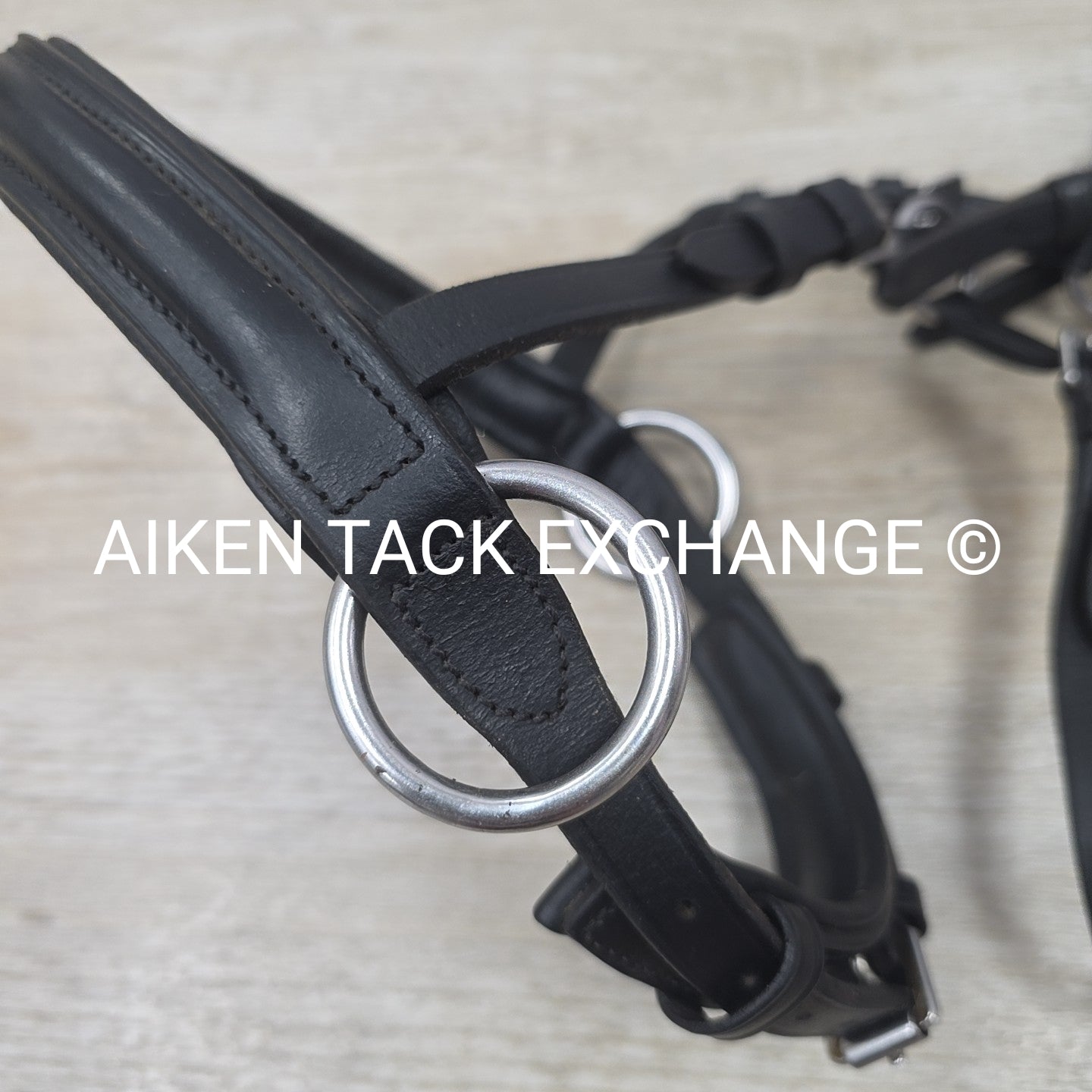 Bitless Bridle, No Browband, No Reins, Black, Size Full