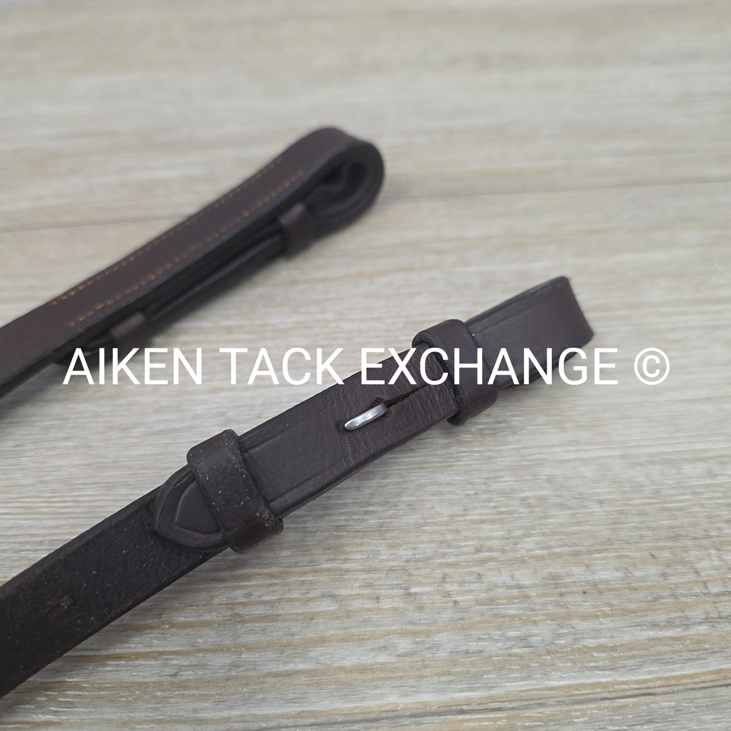 Bobby's English Tack Rubber Reins, Brown, 54"