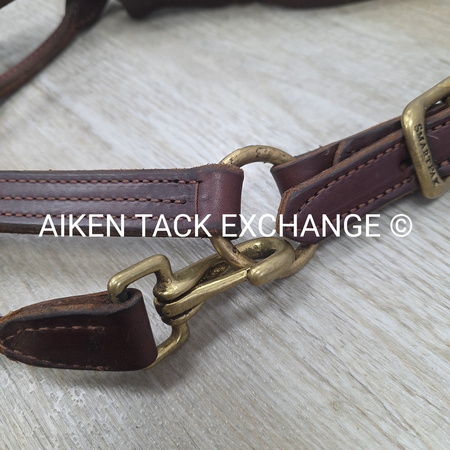 SmartPak Triple Stitch Leather Halter, Brown, Size Full