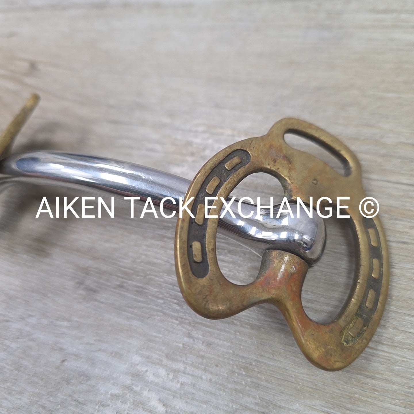 Mullen Mouth Horseshoe Stallion Bit 4.5"