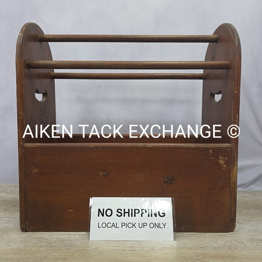 Wood Saddle Stand Tack Box
