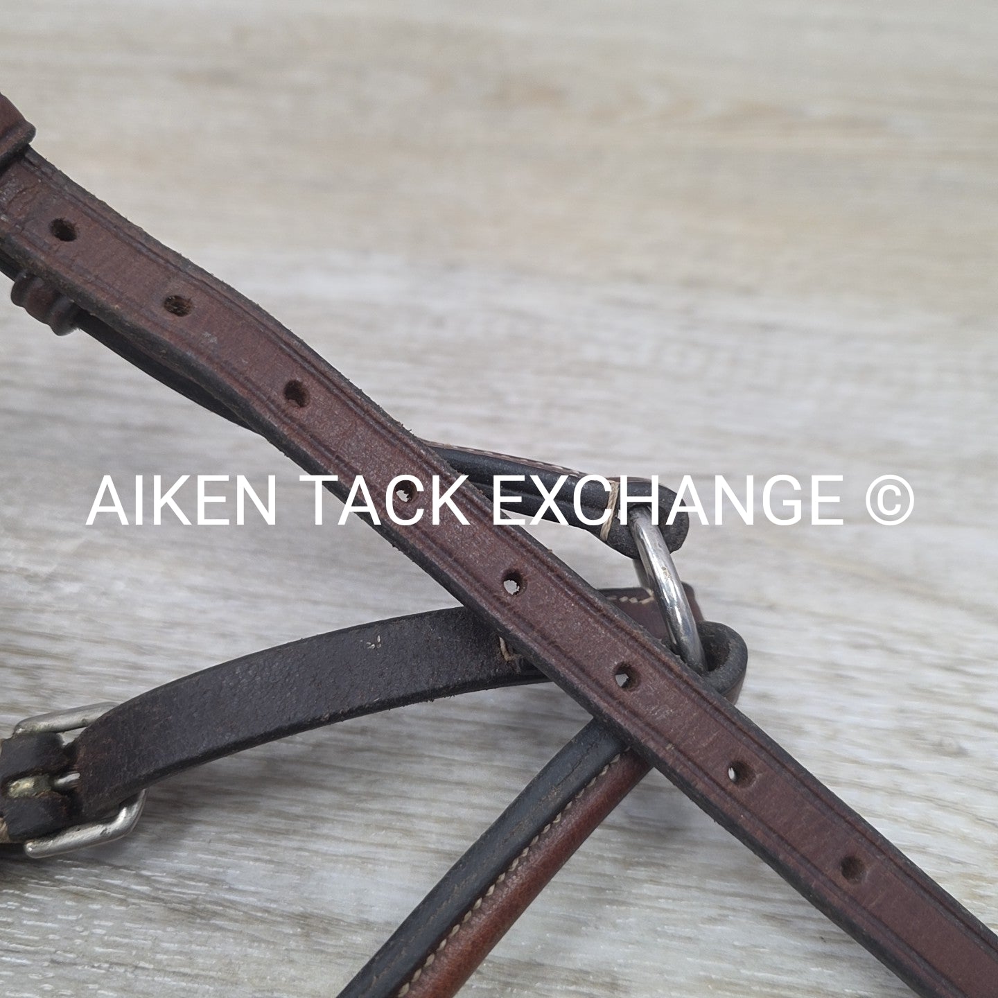 Bobby's English Tack Figure 8 Noseband, Brown, Size Full