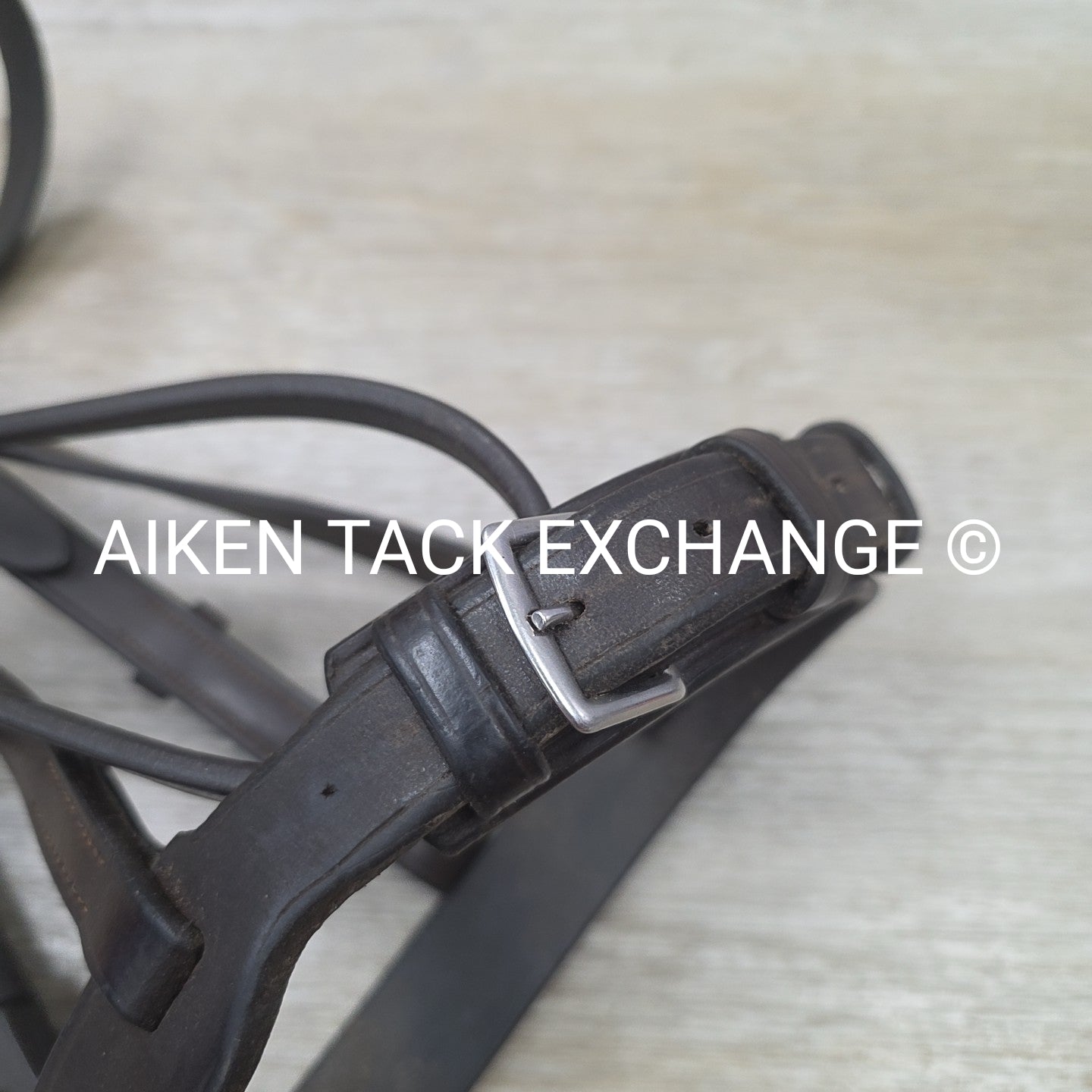 Bobby's English Tack Heavy Duty Flat Hunt Bridle, No Reins, Brown, Size Cob