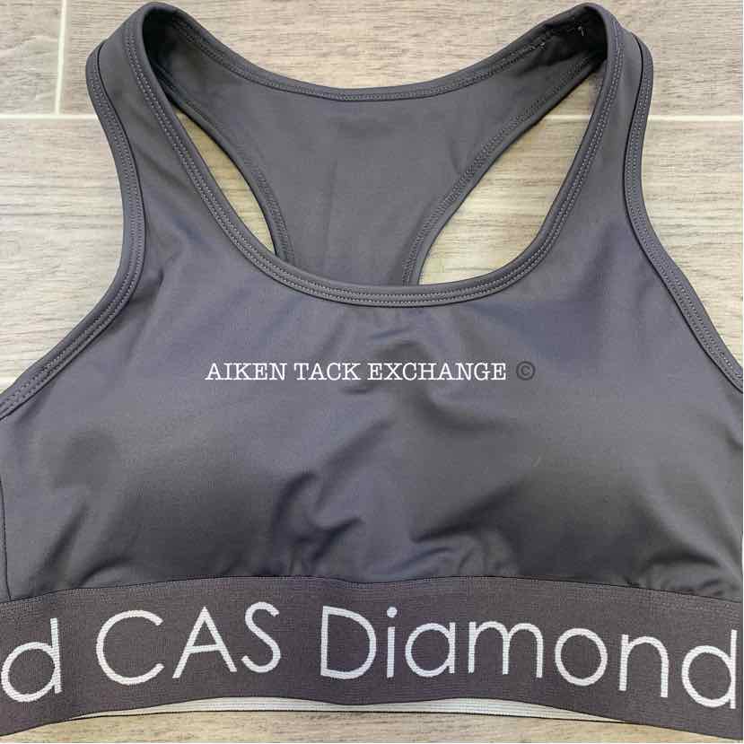 CAS Diamond Athletic Sports Bra, Brand New, Grey, Size Small