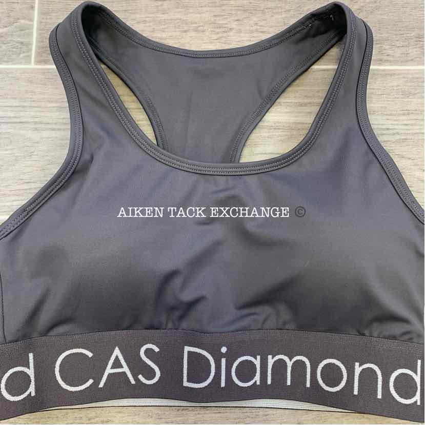 CAS Diamond Athletic Sports Bra, Brand New, Grey, Size Large