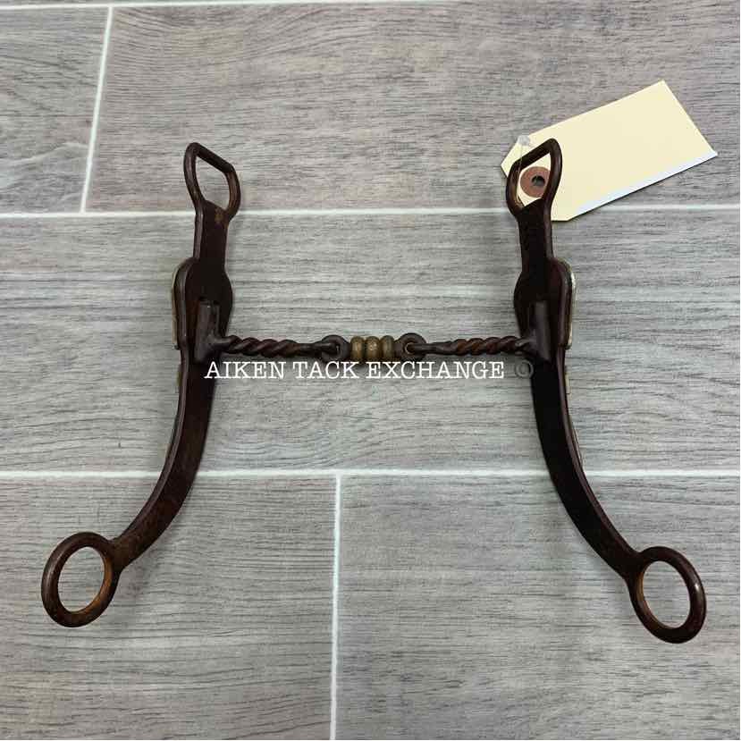 Classic Equine Gist Copper Dogbone Twisted Shanked Bit 5.5"