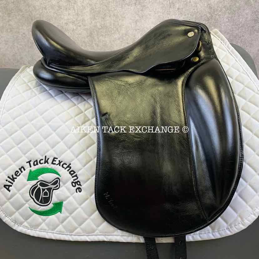 Marcel Toulouse Verona Monoflap Dressage Saddle, 17" Seat, Short Flap, Wide Tree, Wool Flocked Panels