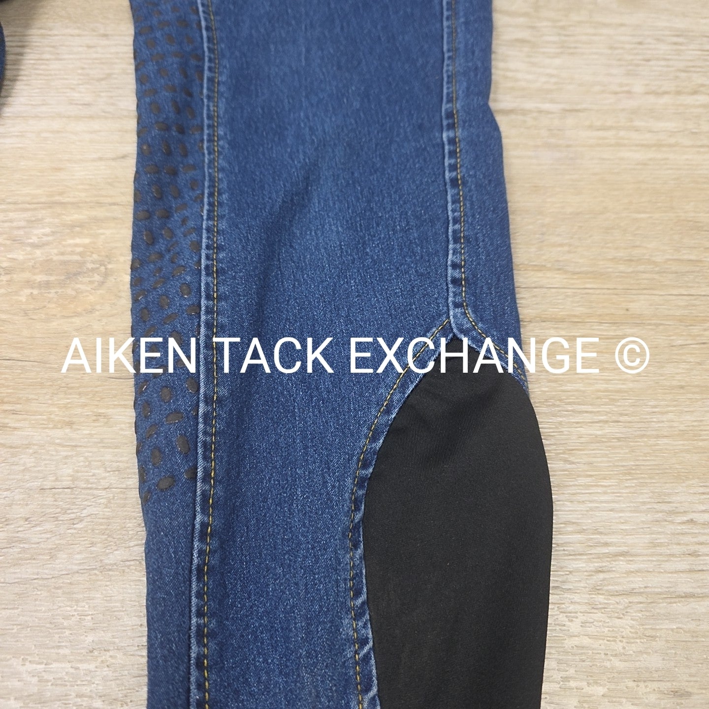 Denim Silicone Grip Full Seat Breeches, Size 30