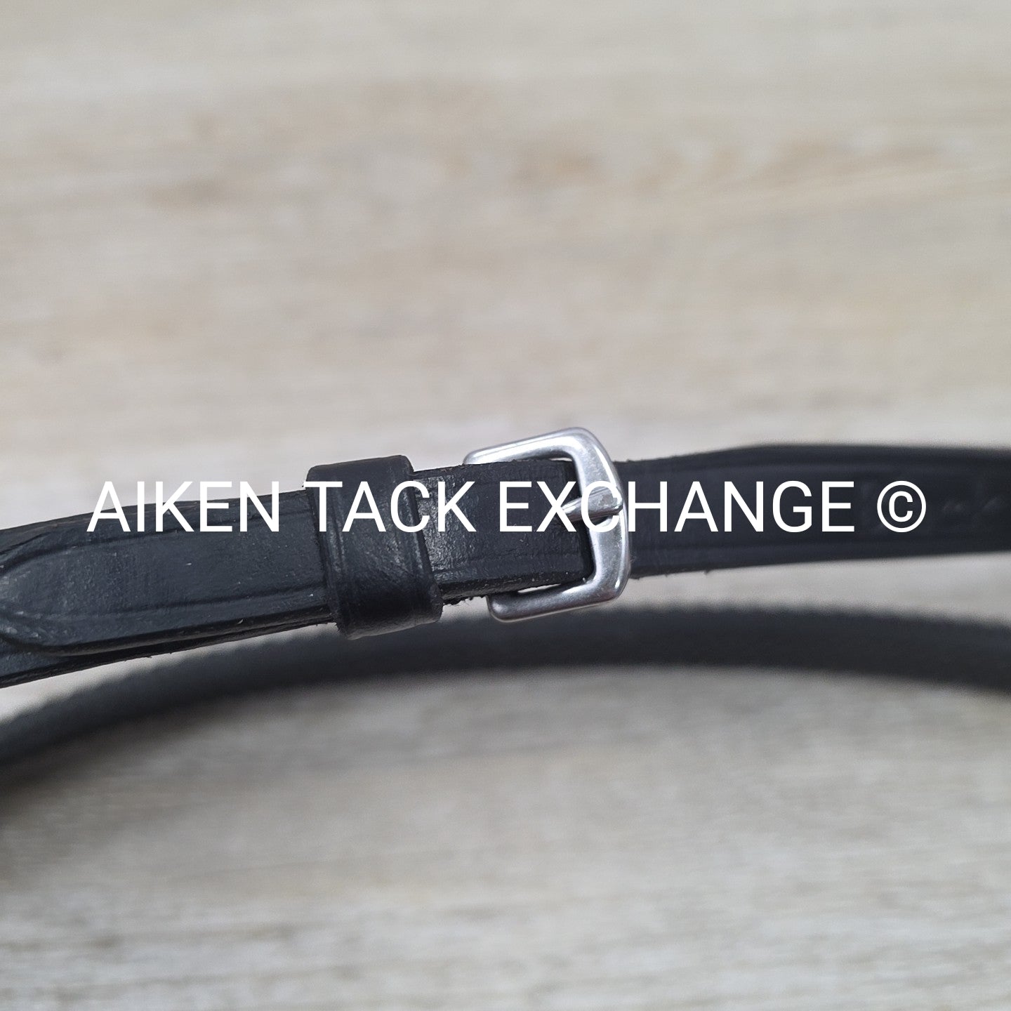 KL Select Black Oak Rubber Reins, Black, 54"